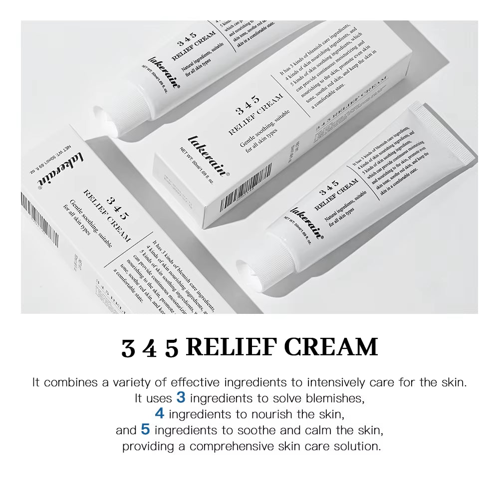 345 Relief Cream Moisturizing Blemishes Nourish the Skin and Provide Soothing Care Resulting in a Well-Rounded Skincare Solution